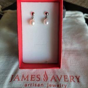 Retired James Avery pearl earrings